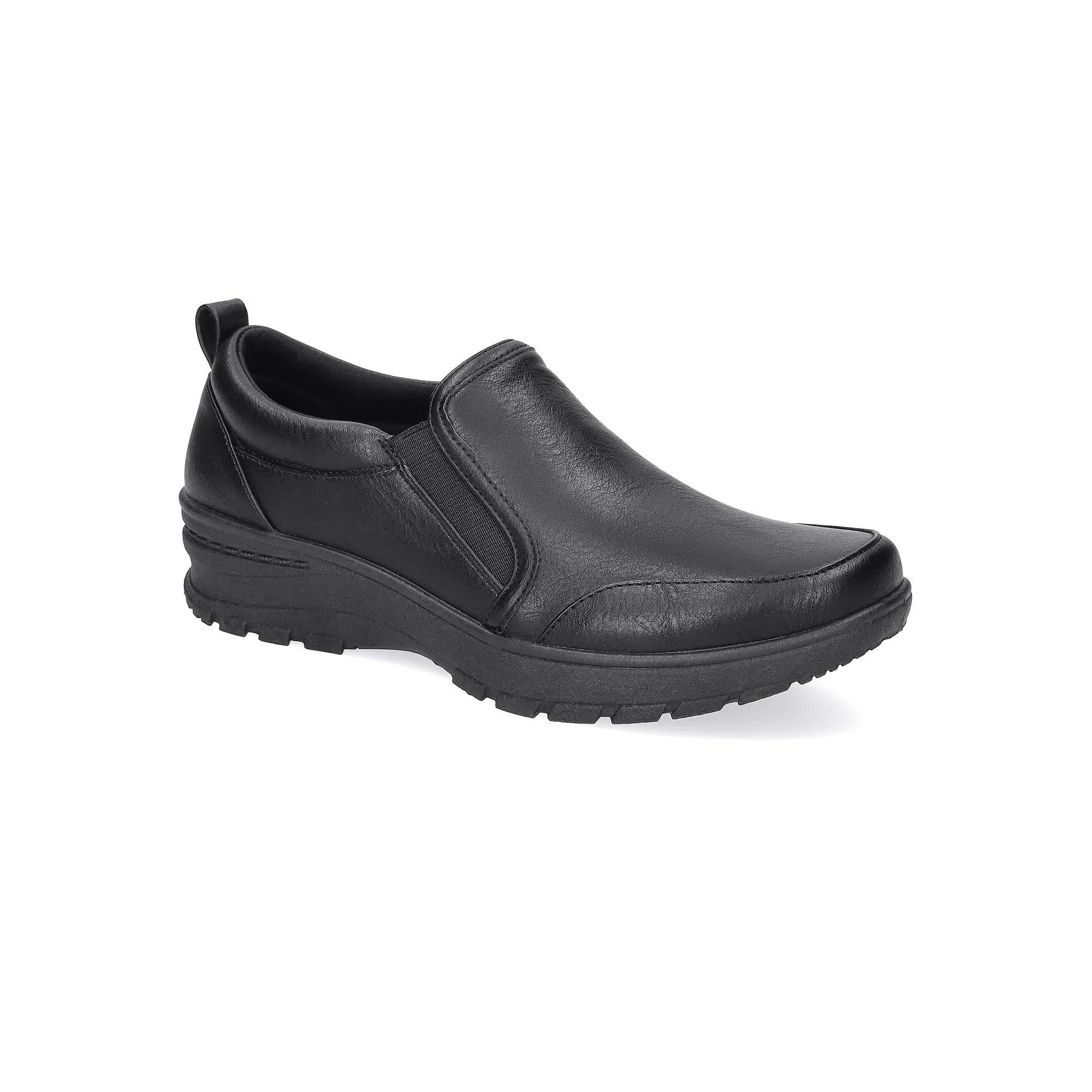Easy Works by Easy Street Garland Slip-Resistant Flat Shoes, Women's, Size: 6 Wide, Black Product Image