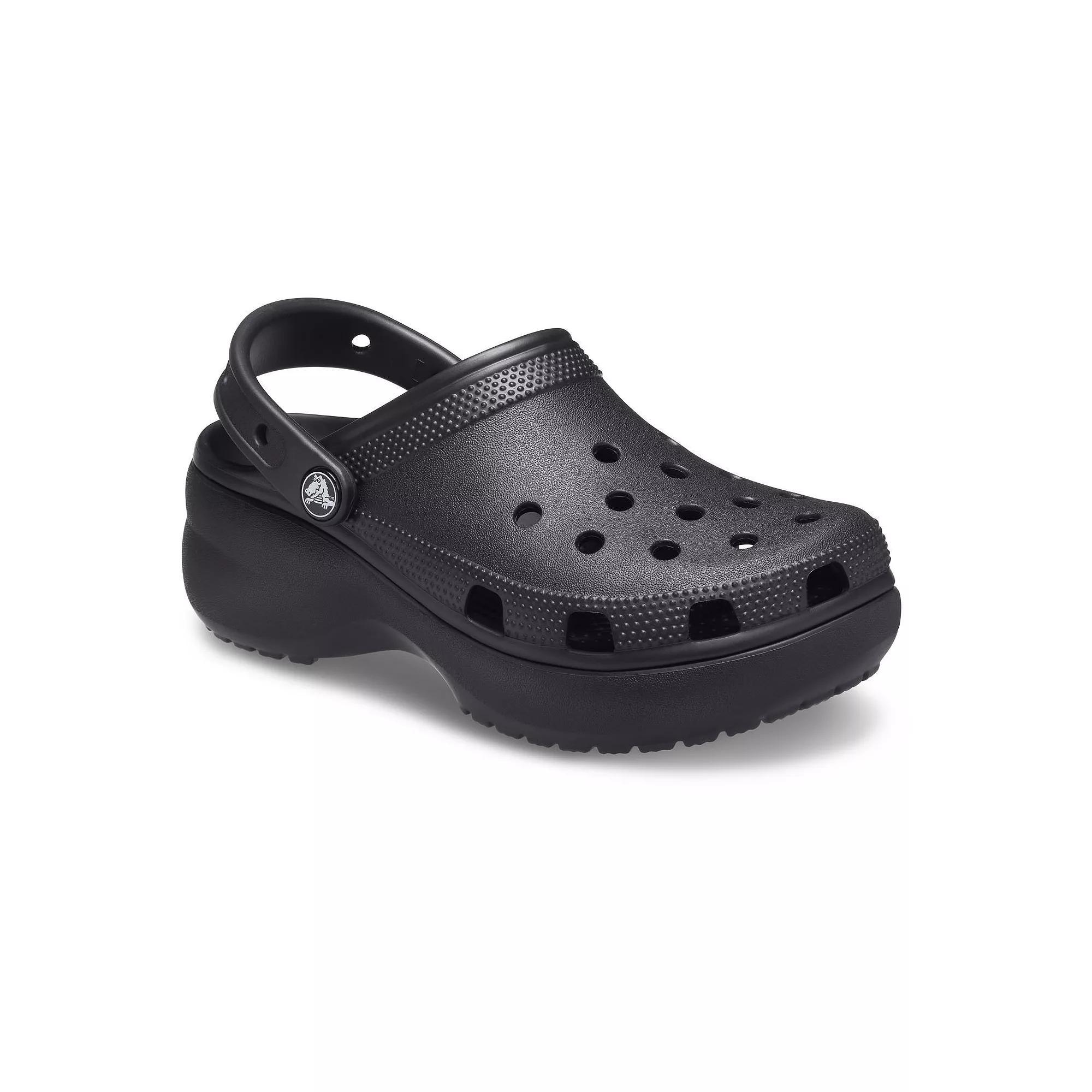 Crocs Classic Women's Platform Clogs, Size: 11, Black Product Image