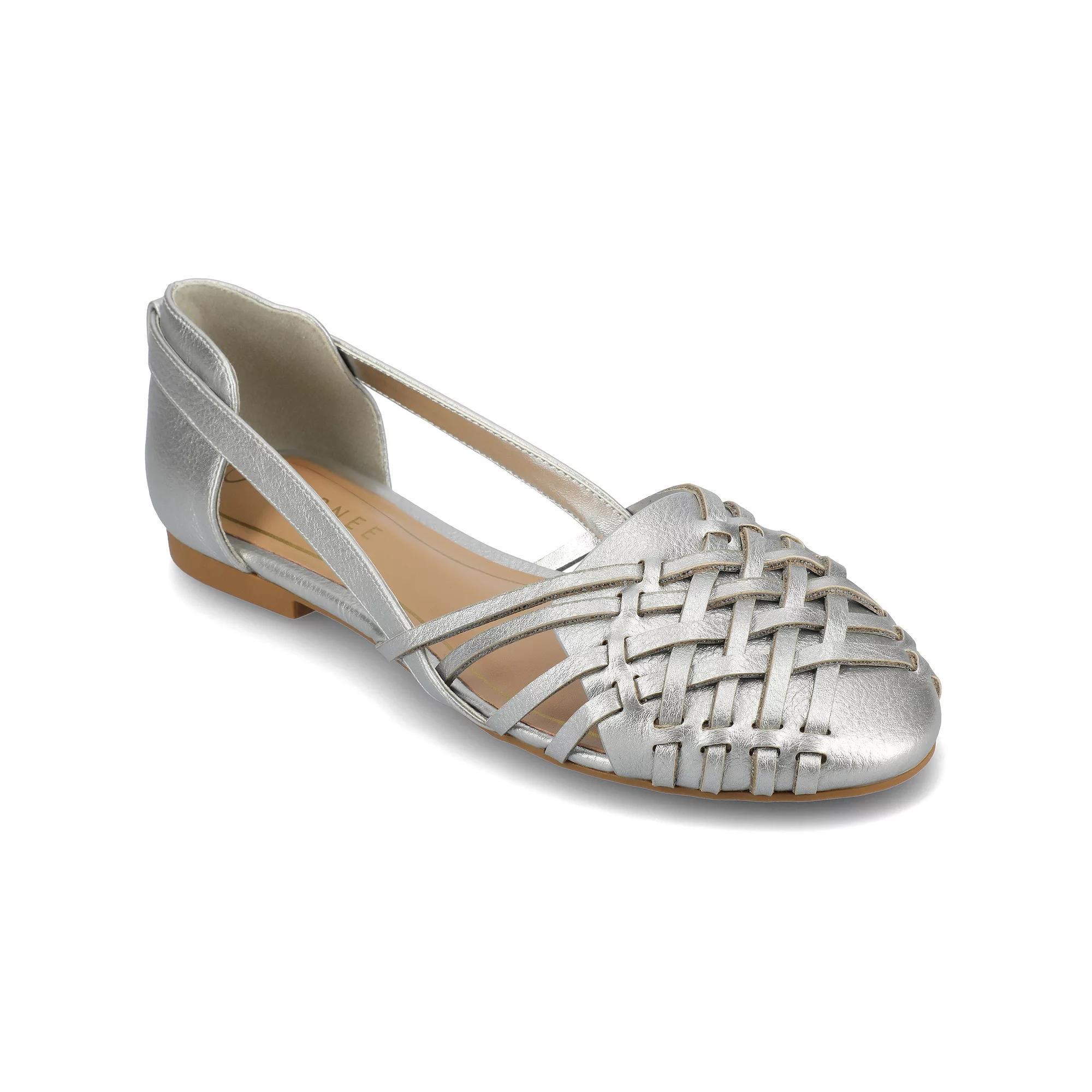 Journee Ekko Women's Flats, Size: 10, Silver Product Image