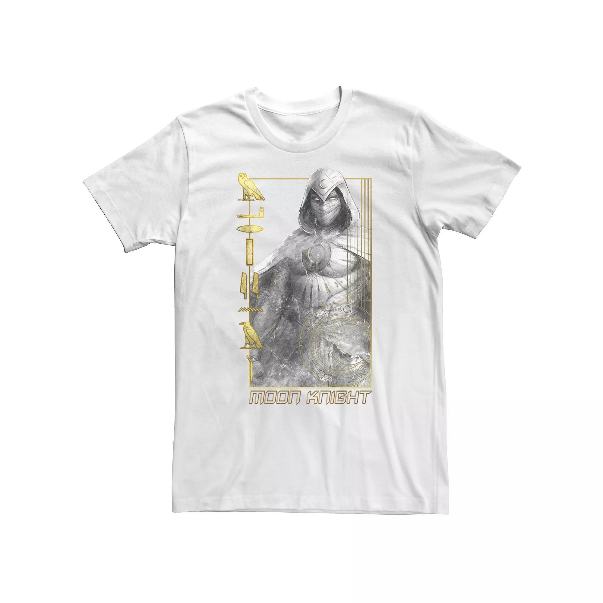 Big & Tall Marvel Moon Knight Moon Is Bright Glyphs Tee, Men's, Size: XXL Tall, White Product Image
