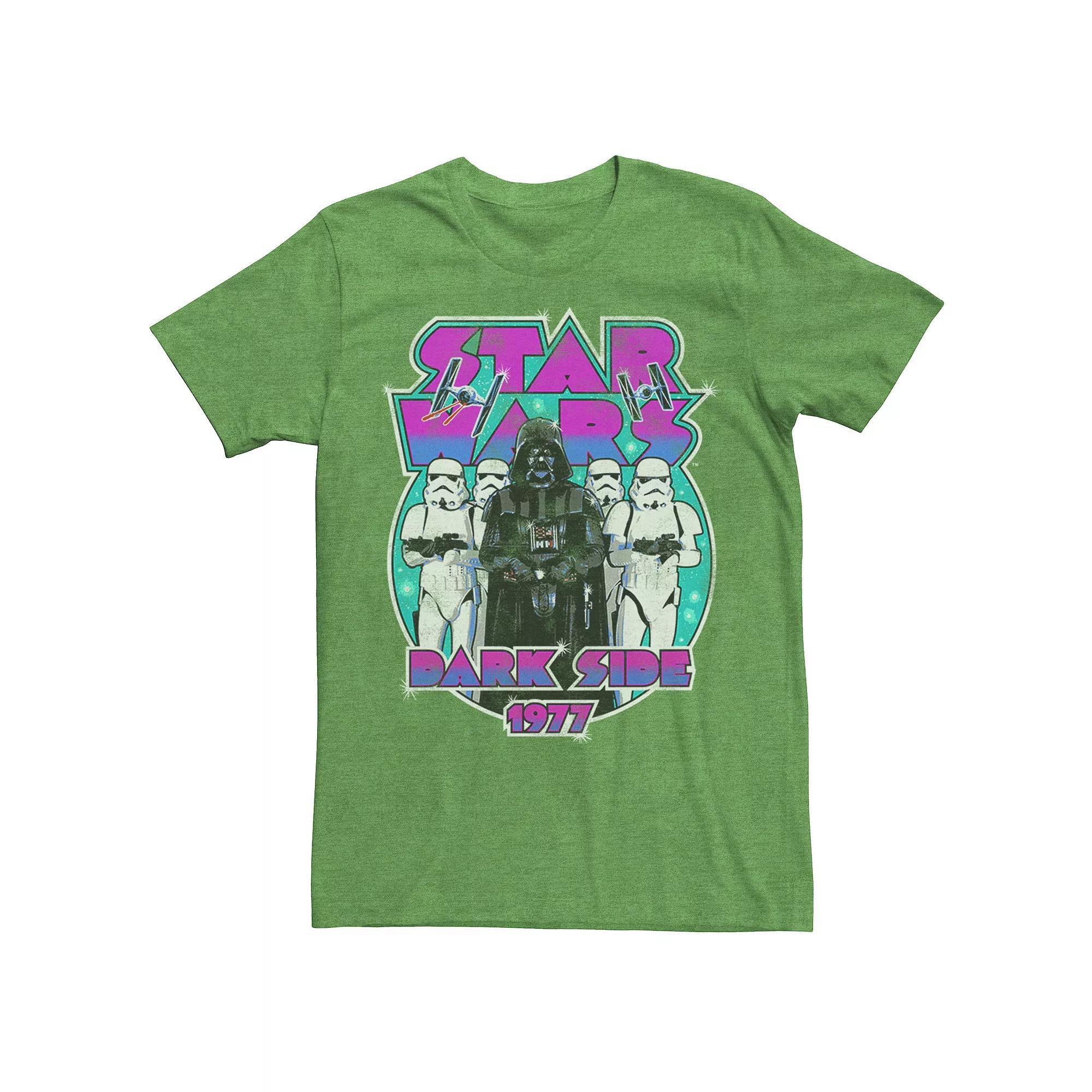 Men's Star Wars Vader and the Troopers 1977 Dark Side Rock Tee, Size: Large, Kelly Grey Product Image