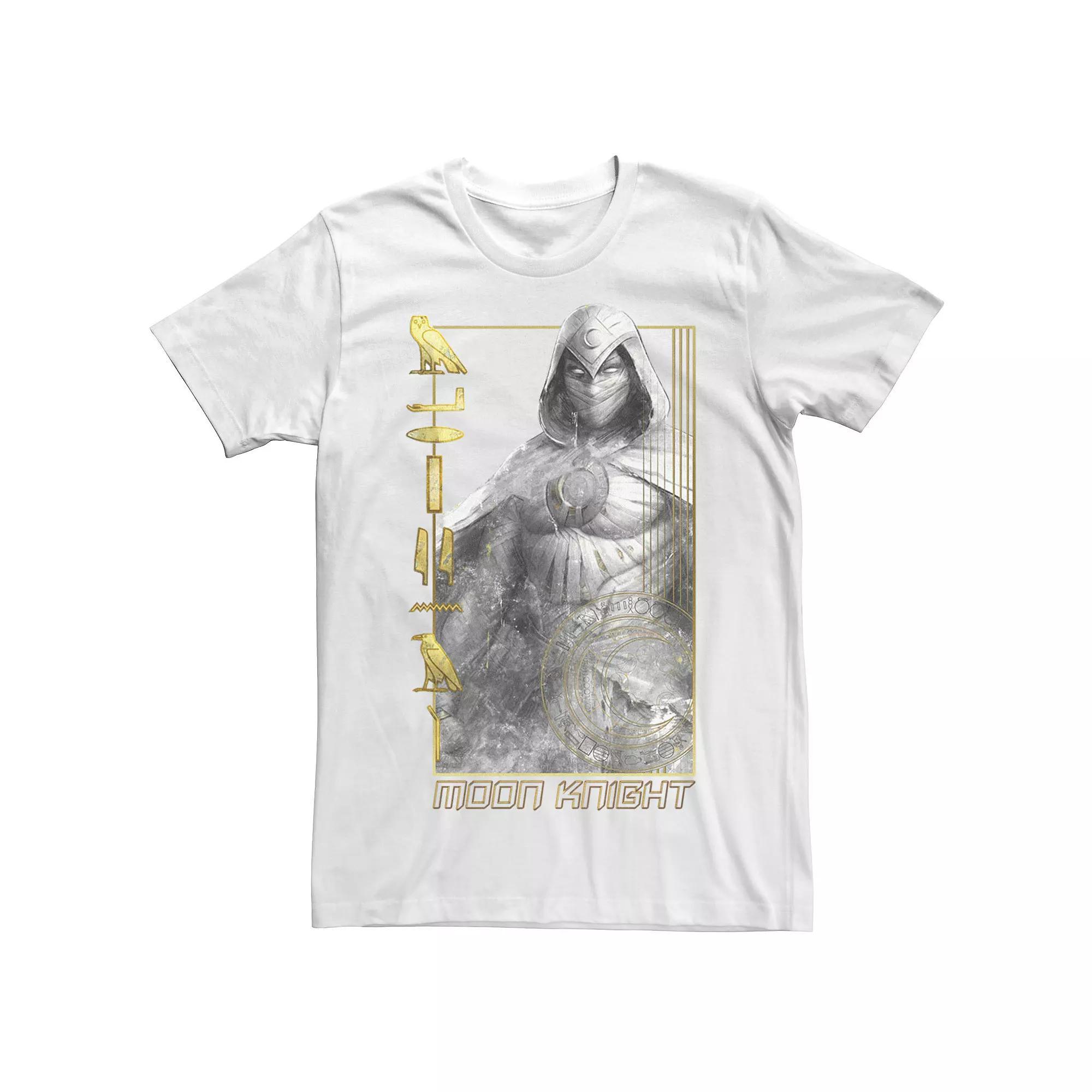 Men's Marvel Moon Knight Moon Is Bright Glyphs Tee, Size: Small, White Product Image