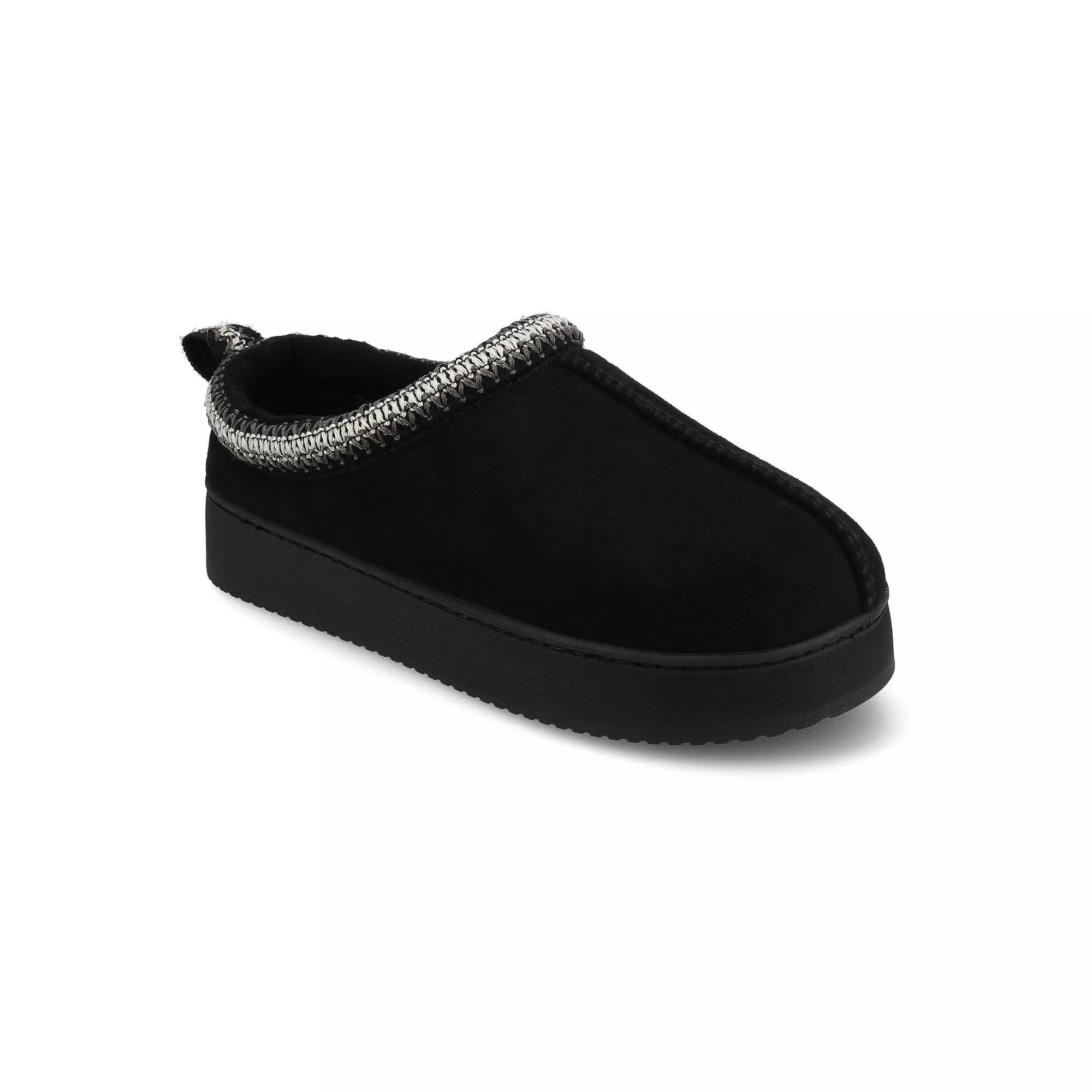 Journee Connway Women's Slip-On Cushioned Clog Slippers, Size: Medium(7/8), Black Product Image