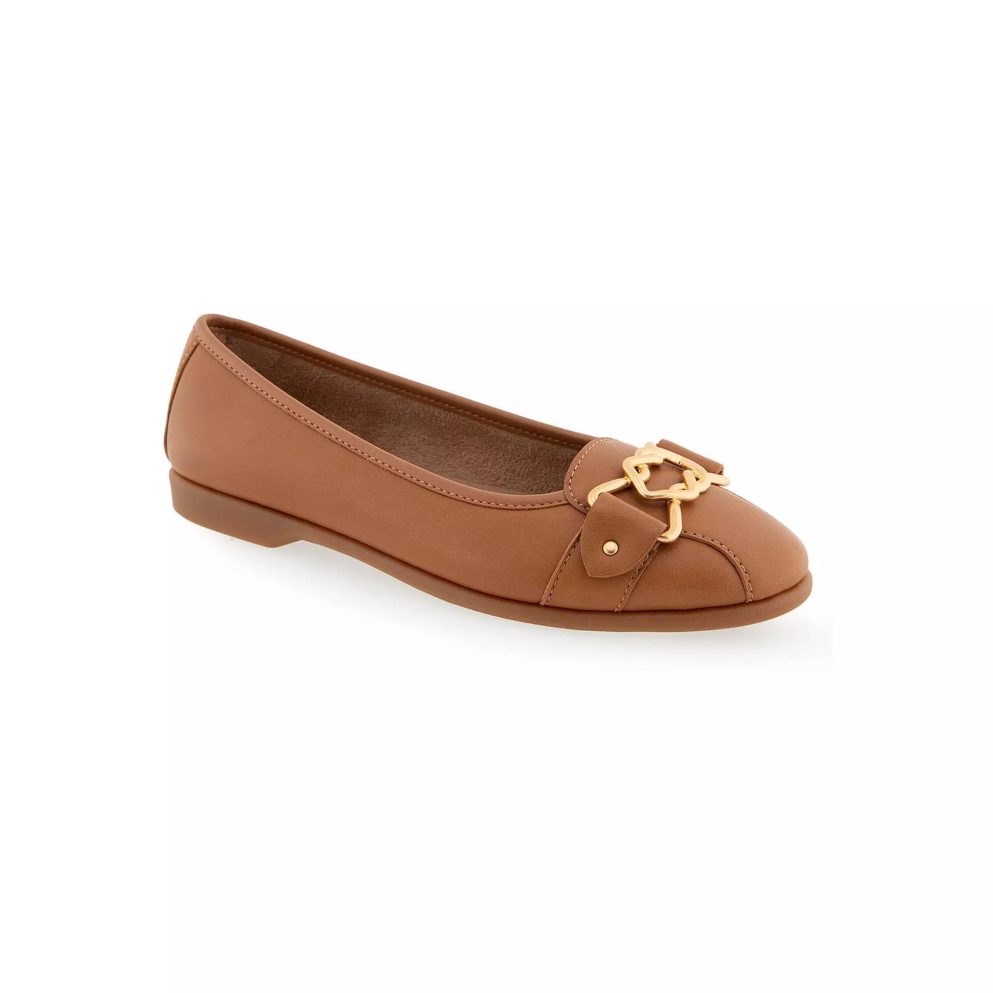 Aerosoles Bia Women's Leather Ballet Flats, Size: 6, Blue Leather Product Image