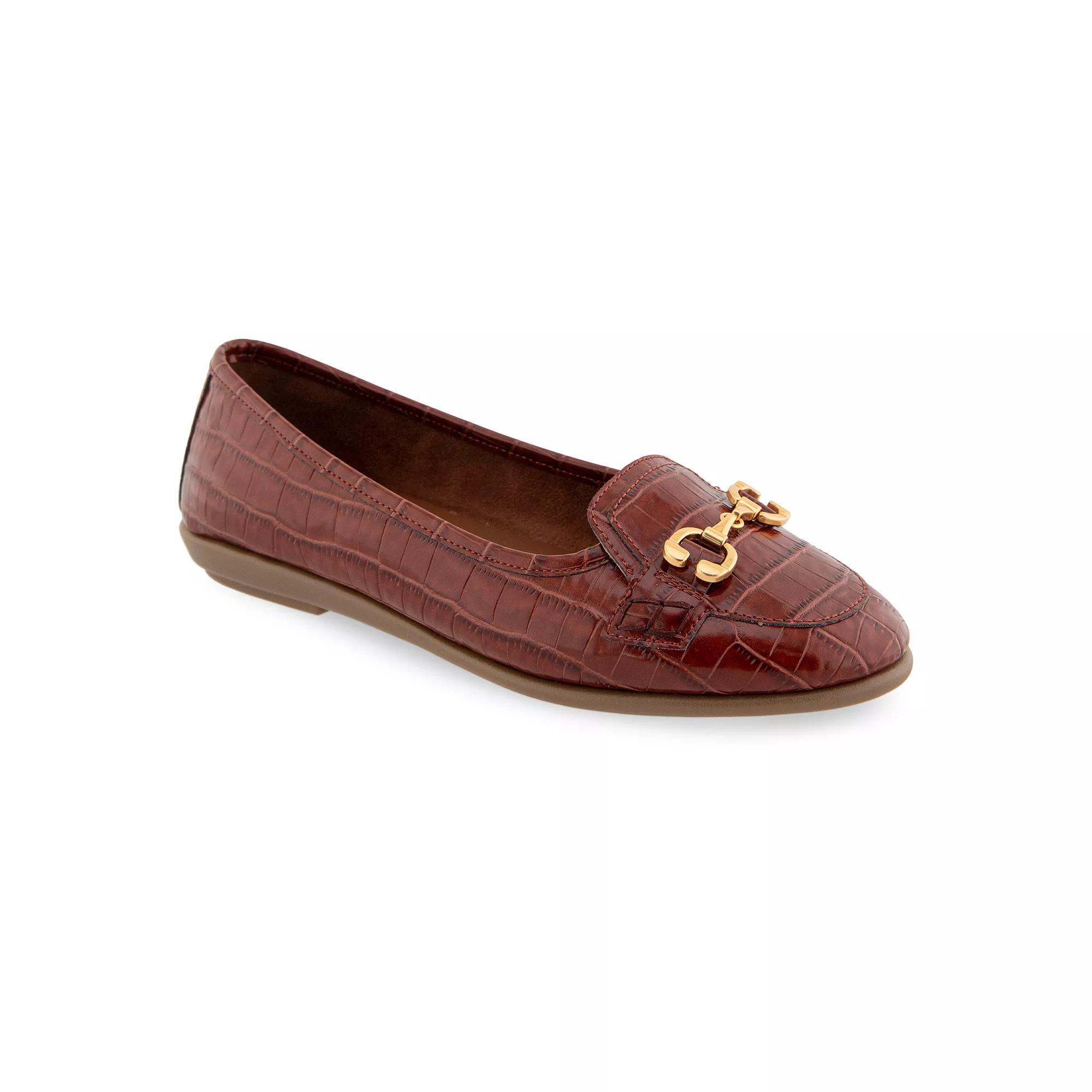 Aerosoles Bobbi Women's Ballet Flats, Size: 9 Wide, Clay Croco Faux Leathe Product Image