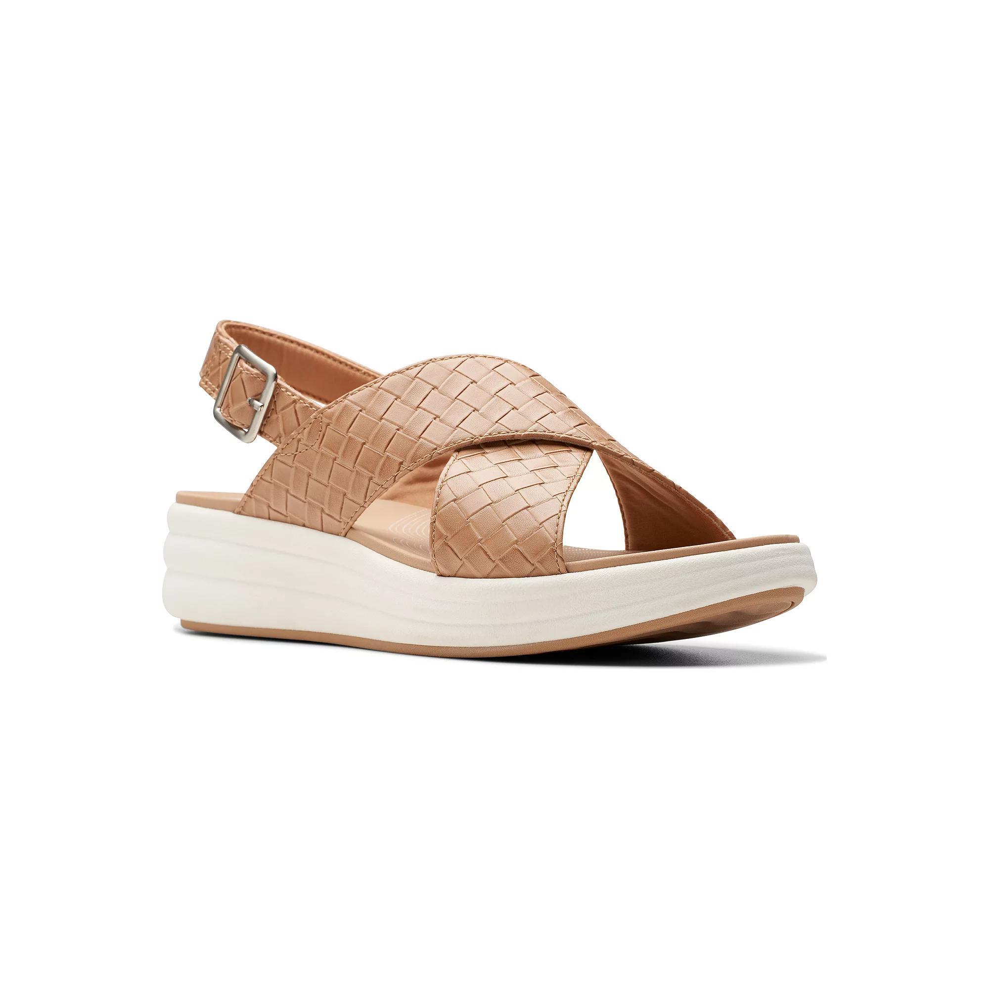 Clarks® Cloudsteppers Drift Sun Women's Sandals, Size: 6.5 Wide, Warm Beige Product Image