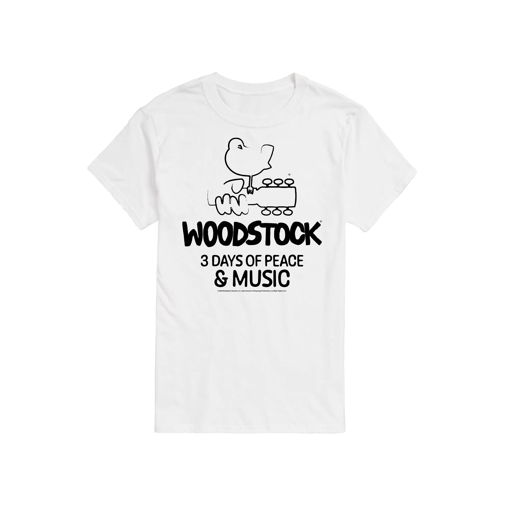 Mens Woodstock 3 Days Of Peace And Music Graphic Tee Product Image