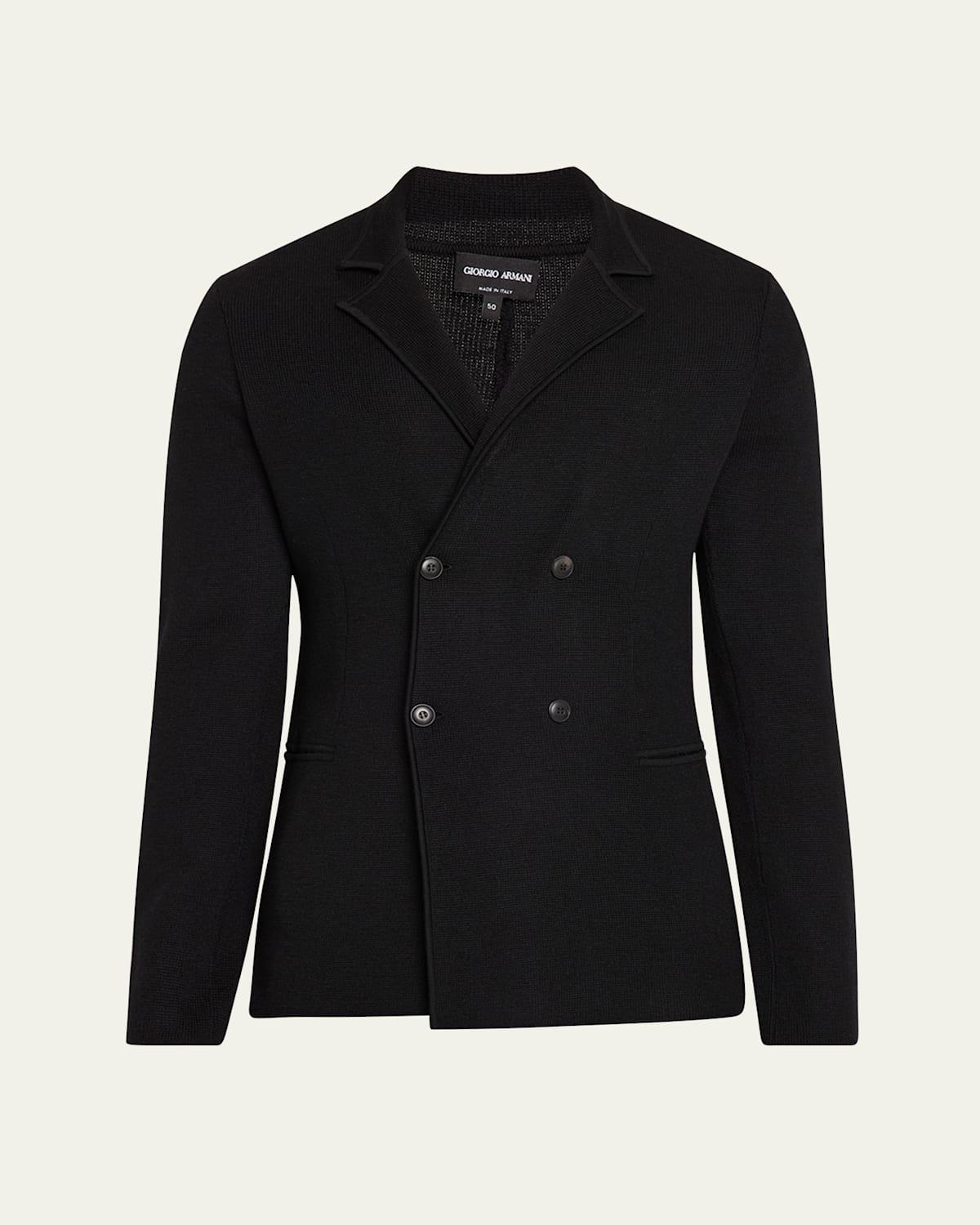 Mens Wool-Cashmere Rib Stitch Blazer Product Image