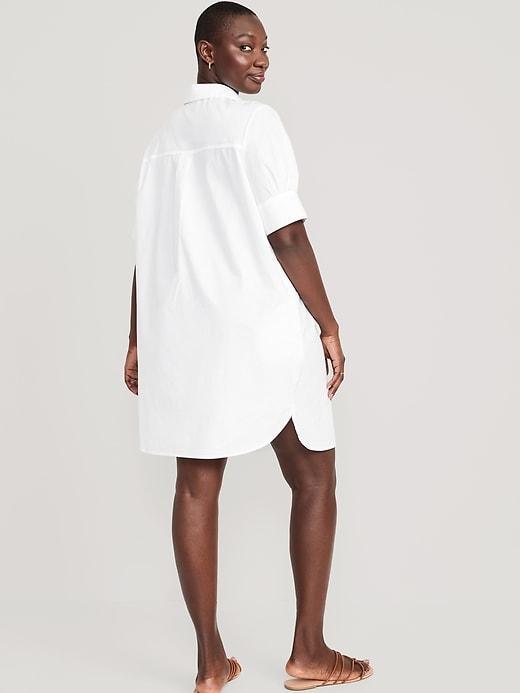 Short-Sleeve Shirt Dress Product Image