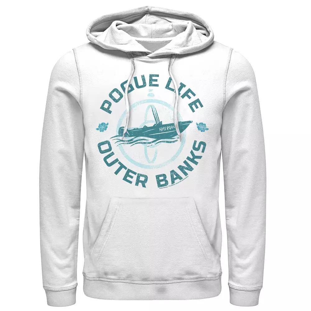 Men's Outer Banks Pogue Life Blue Hue Portrait Hoodie, Size: XXL, White Product Image