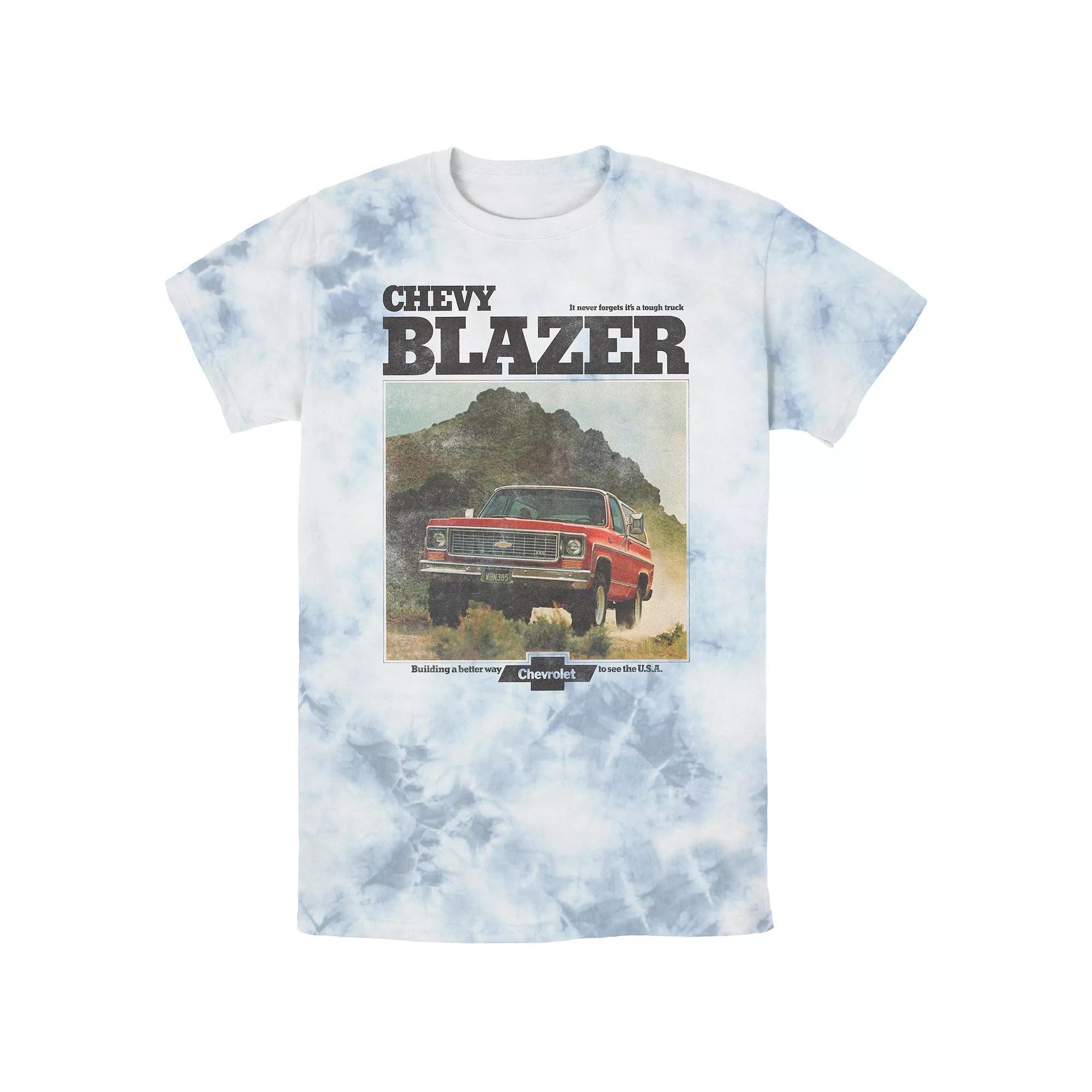 Men's Chevy Blazer Bombard Wash Graphic Tee, Size: Medium, White Blue Product Image