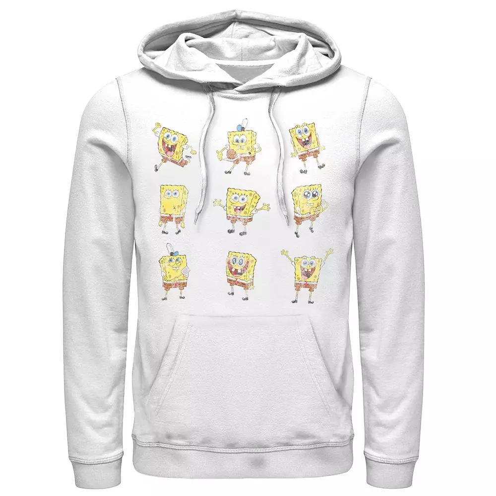 Men's Nickelodeon SpongeBob SquarePants Happy Poses Hoodie, Size: 3XL, White Product Image