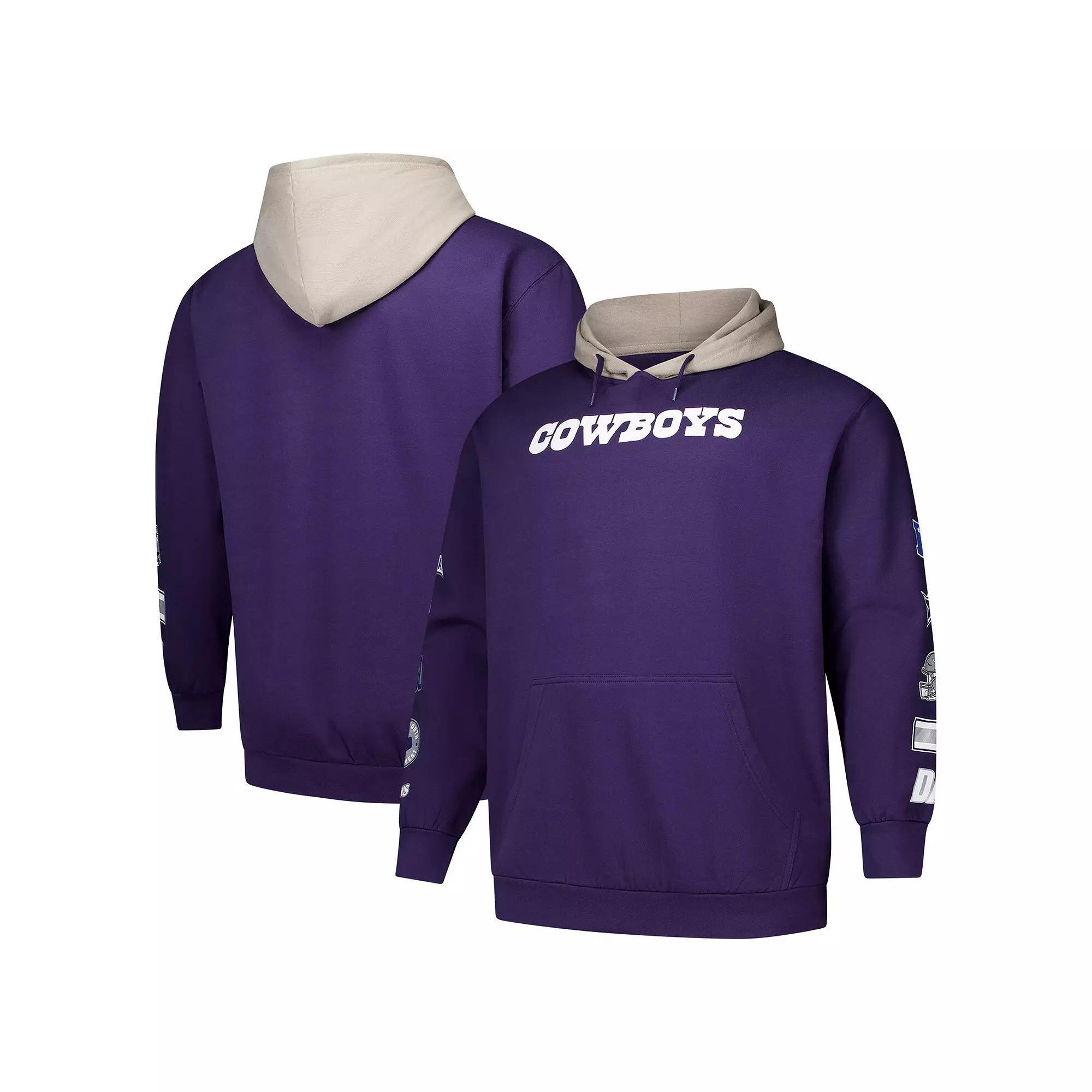Men's Fanatics Navy Dallas Cowboys Big & Tall Patched Out Pullover Hoodie, Size: 5XB, Blue Product Image