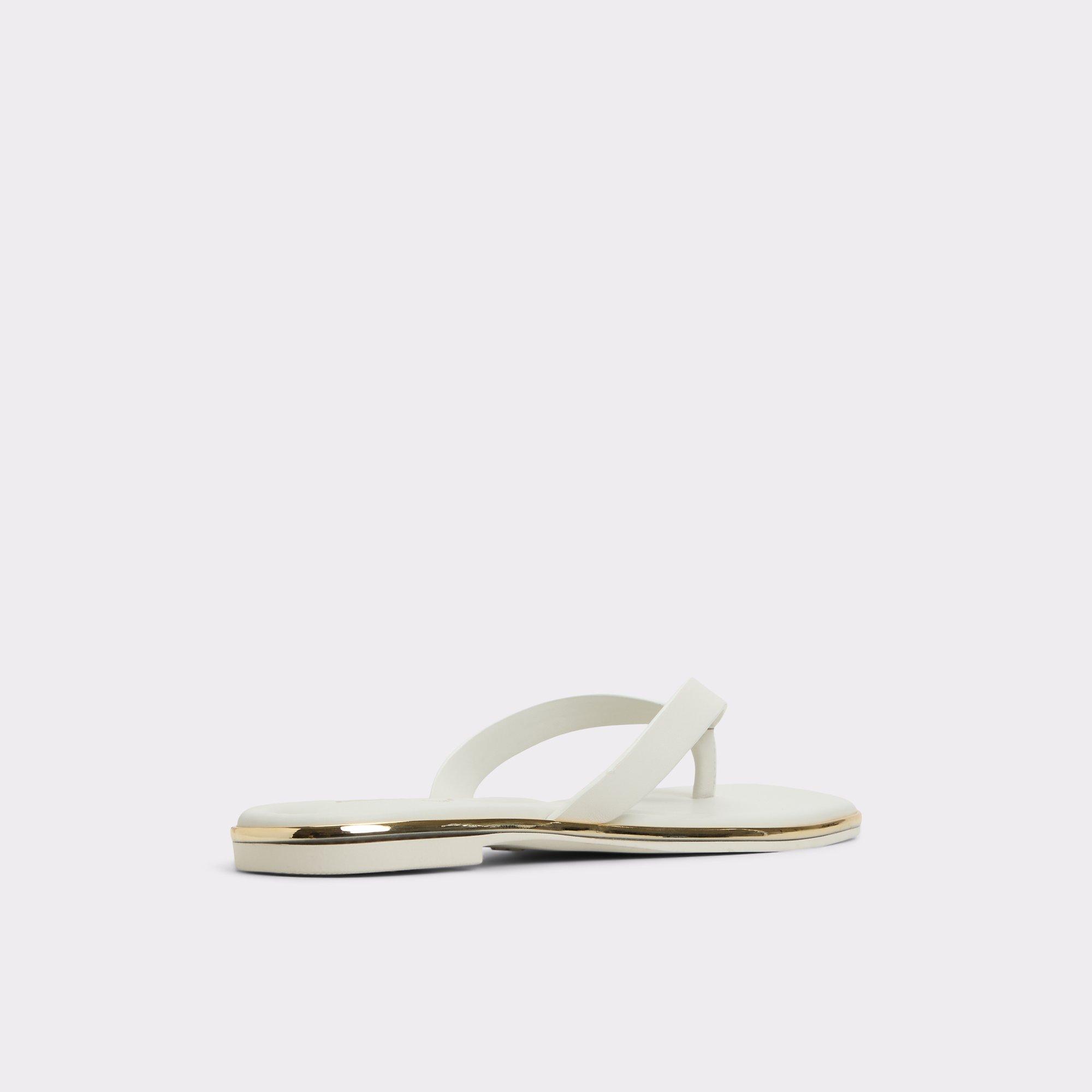 ALDO Theao - Women's Flat Sandals - White, Size 8 Product Image
