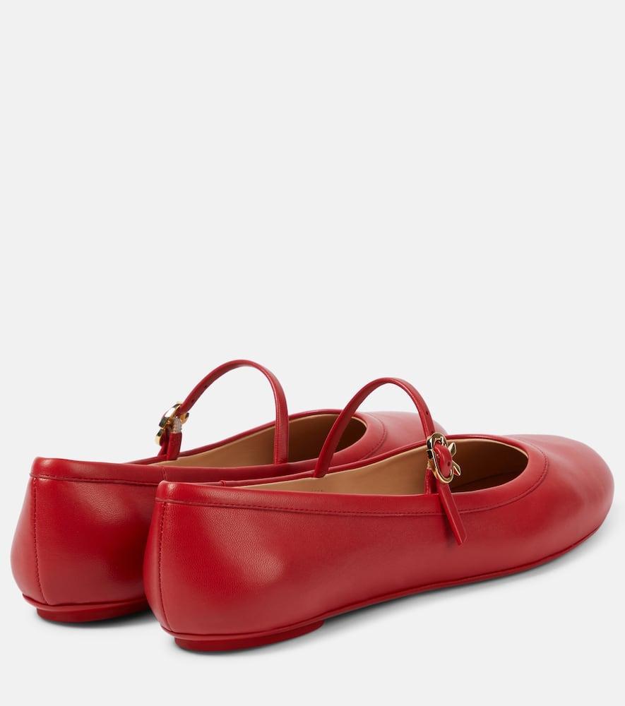 GIANVITO ROSSI Woman Ballet Flats Red Size 8 Leather In Red Nappa Product Image