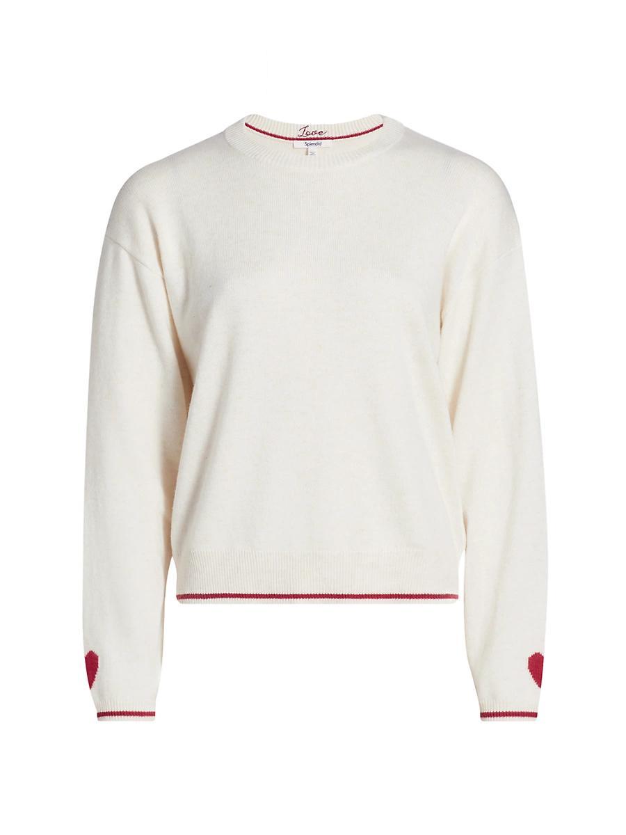 Womens Elizabeth Intarsia Heart Sweater Product Image