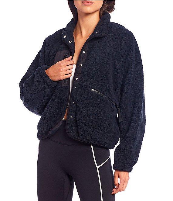 Free People FP Movement Hit the Slopes Stand Collar Long Sleeve Snap Front Jacket Product Image