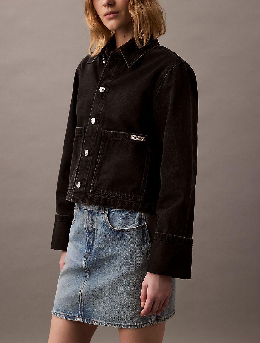 Cuff Sleeves Denim Jacket Product Image