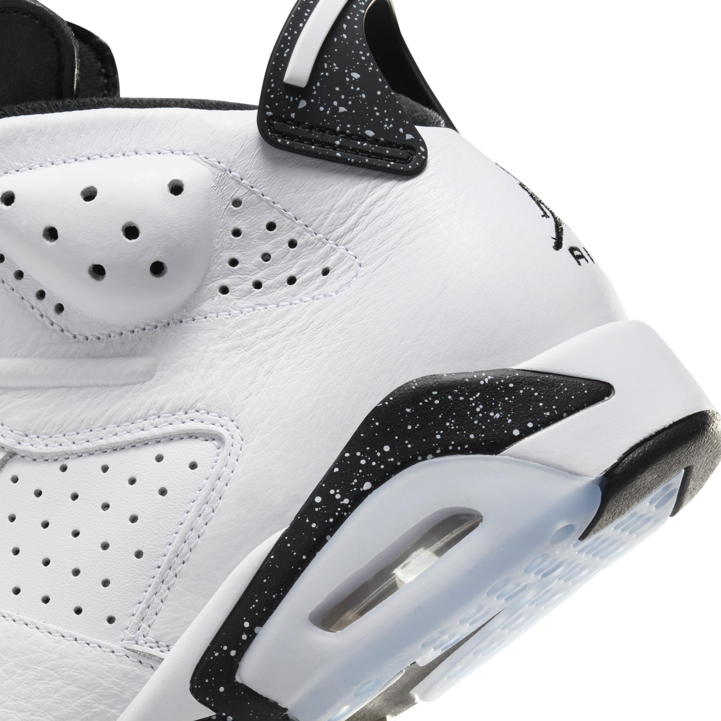 Jordan Boys Jordan AJ Retro 6 - Boys Grade School Basketball Shoes White/Black Product Image