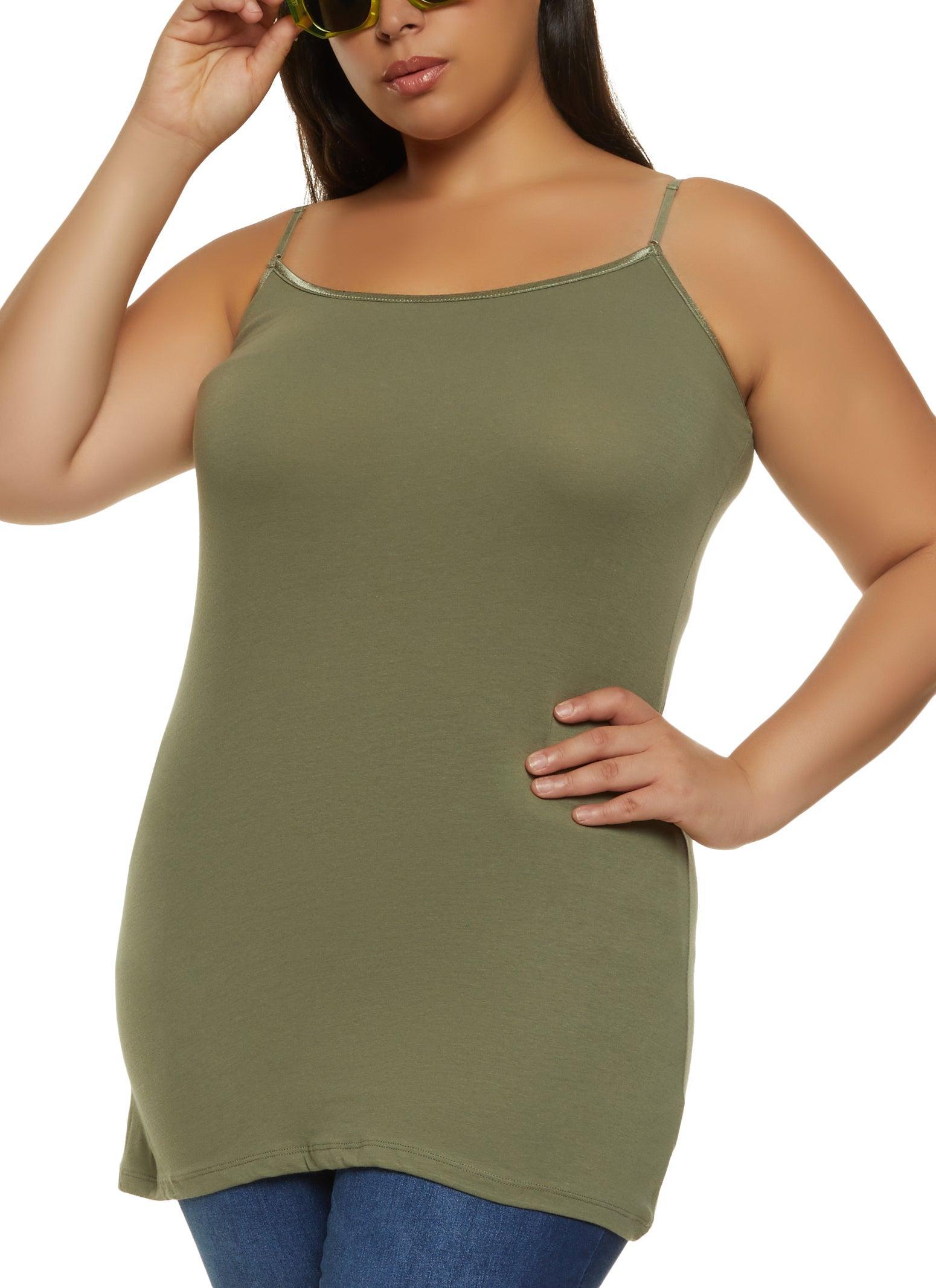 Plus Size Solid Scoop Neck Cami Female Product Image