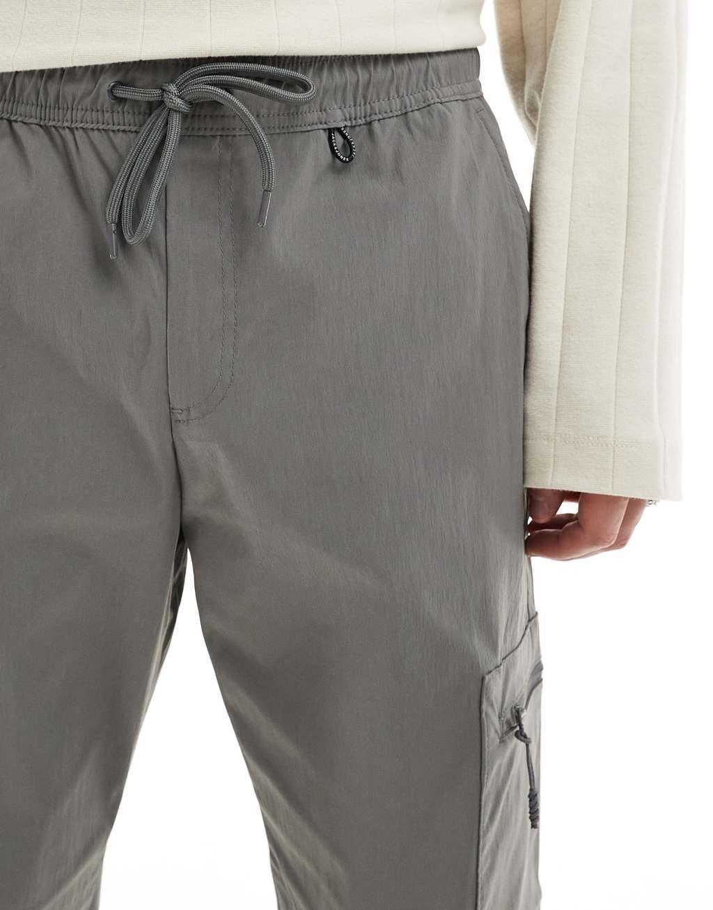 Jack & Jones relaxed utility cargo in slate gray  Product Image