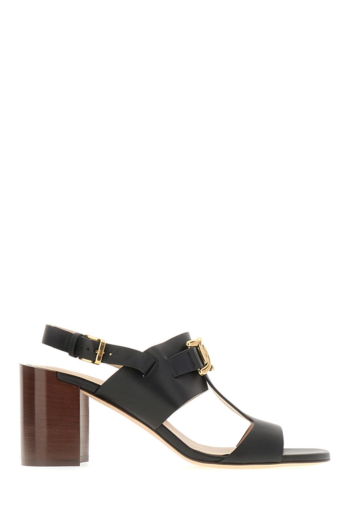 TOD'S Black Leather Kate Sandals Product Image