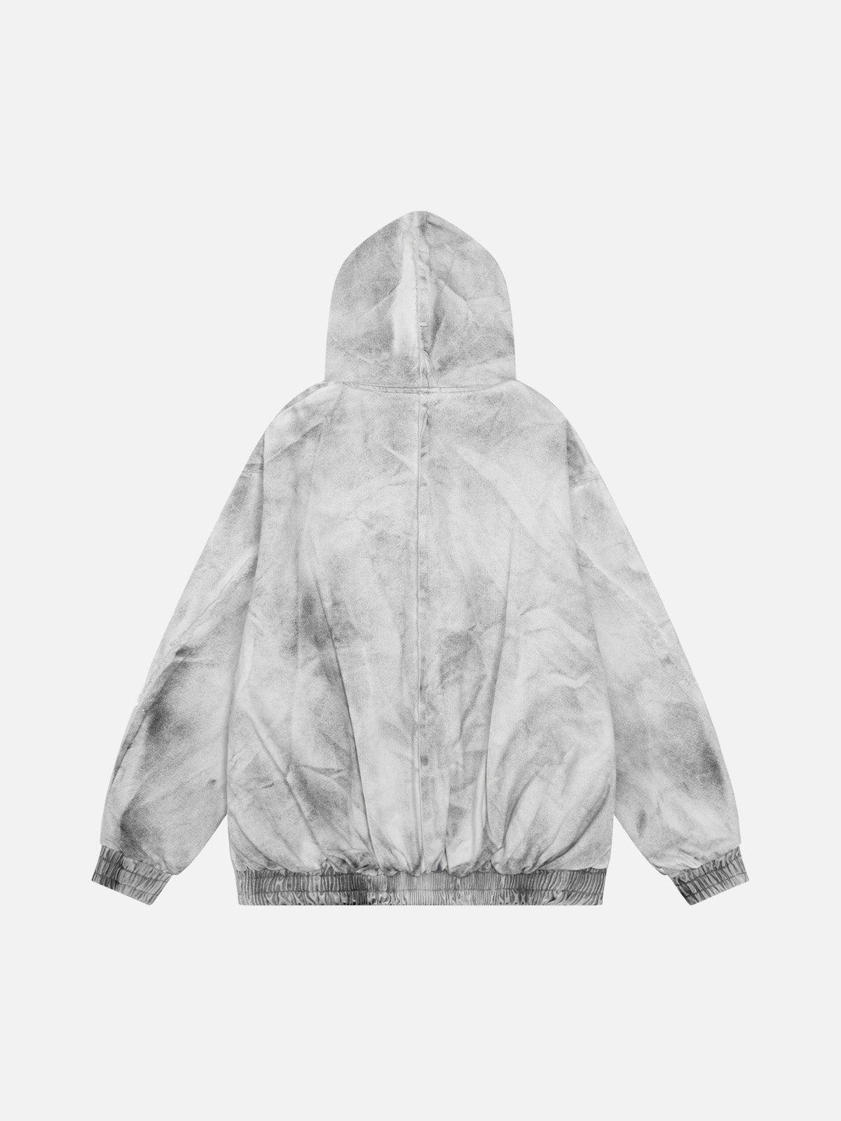 Aelfric Eden Dirt Color Fringe Zip Up Hoodie Product Image