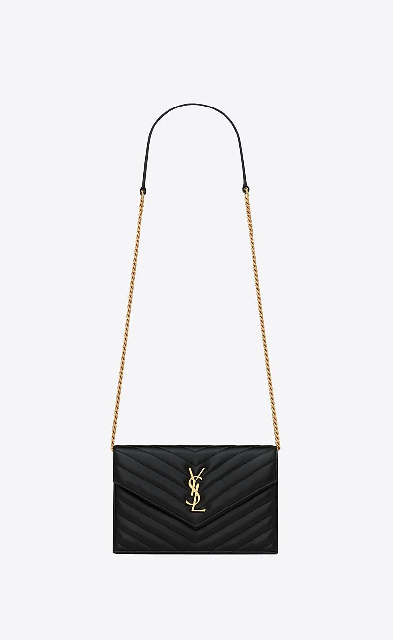Womens Cassandre Envelope Chain Wallet in Lambskin Product Image