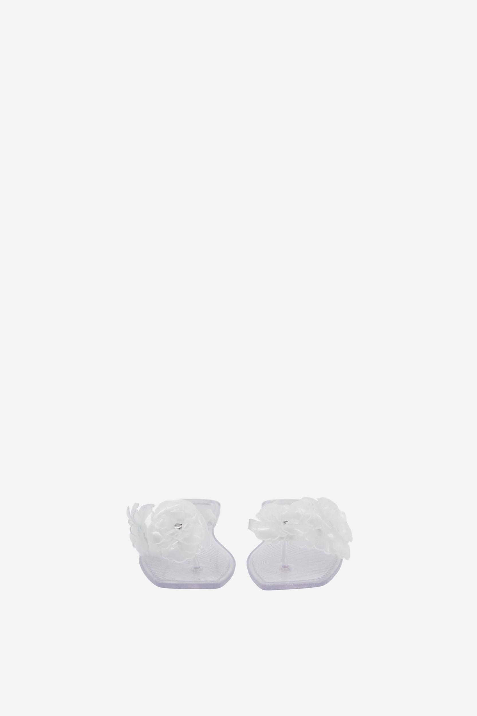Silicone Flower Flat Sandals Product Image
