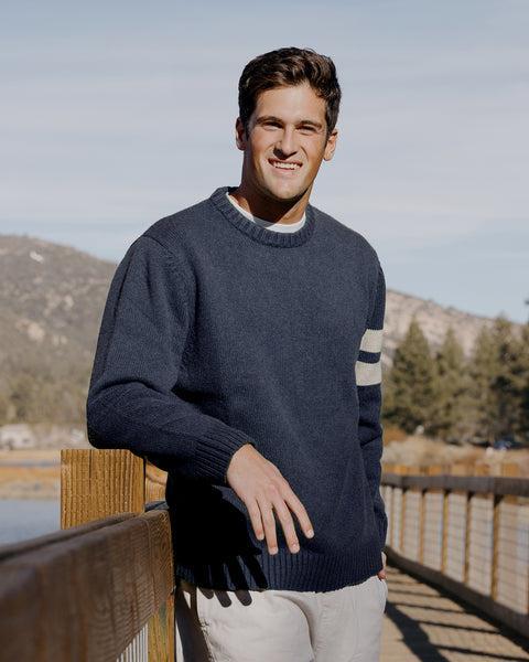 Comp Stripe Sweater - Navy Product Image