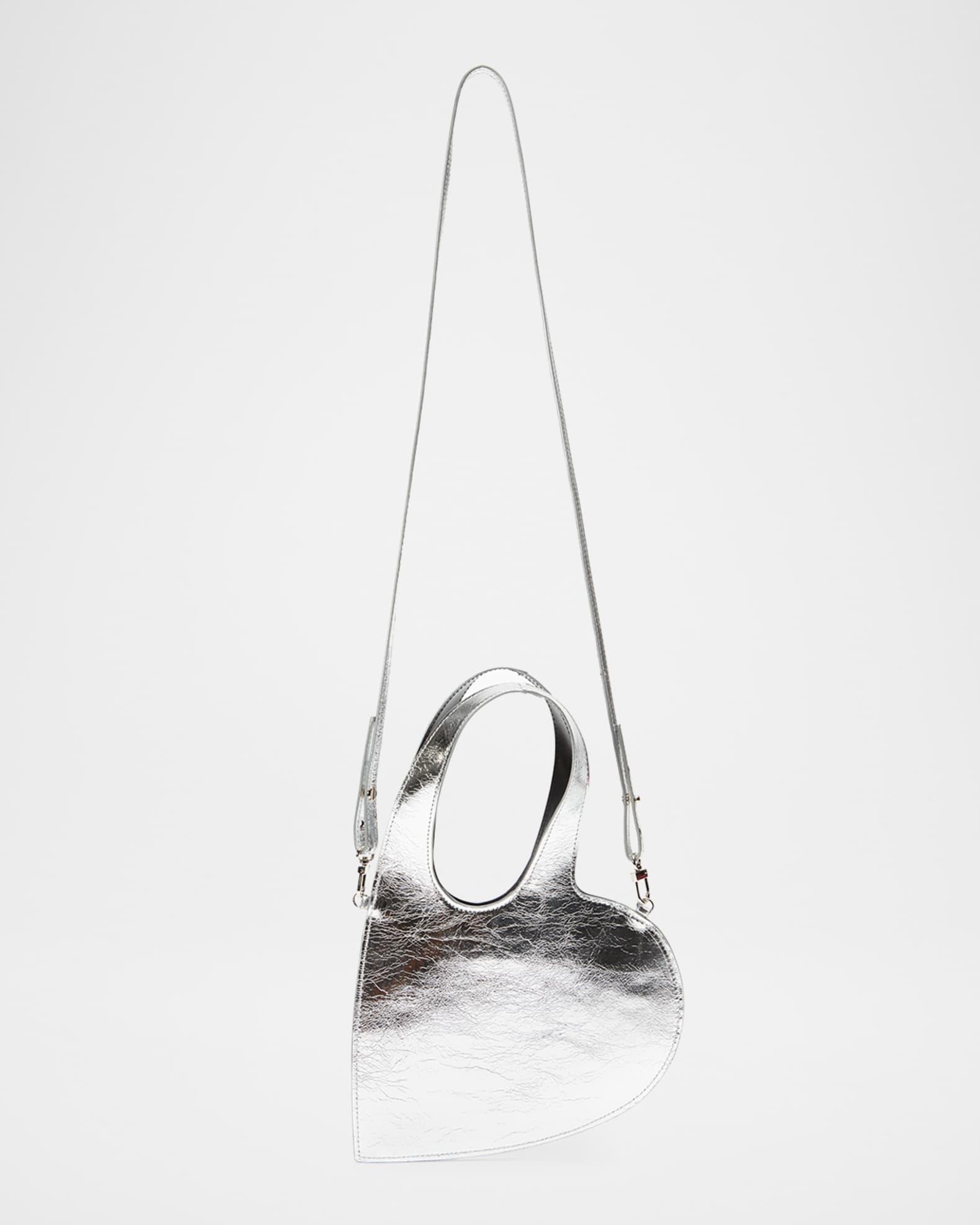 Mini Metallic Leather Heart Tote Bag Product Image