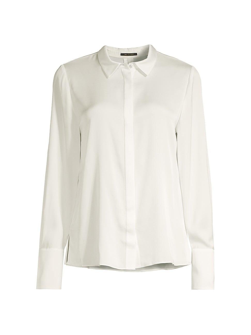 Larissa Split-Cuff Button-Down Blouse Product Image