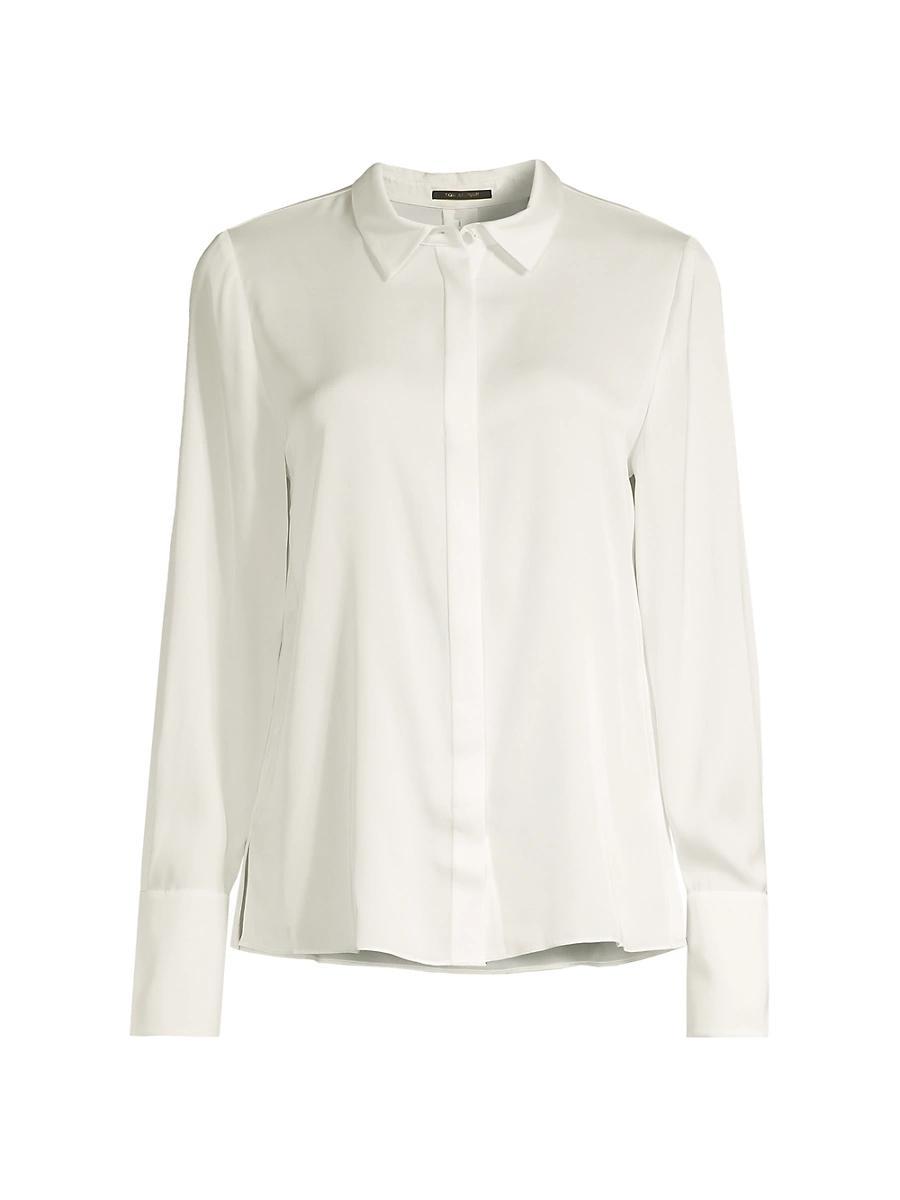 Larissa Split-Cuff Button-Down Blouse Product Image