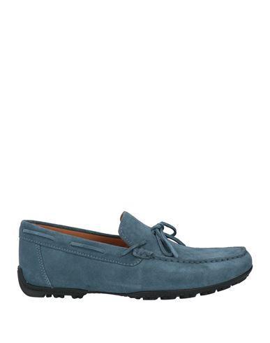 GEOX Man Loafers Slate Blue Size 9 Leather Product Image