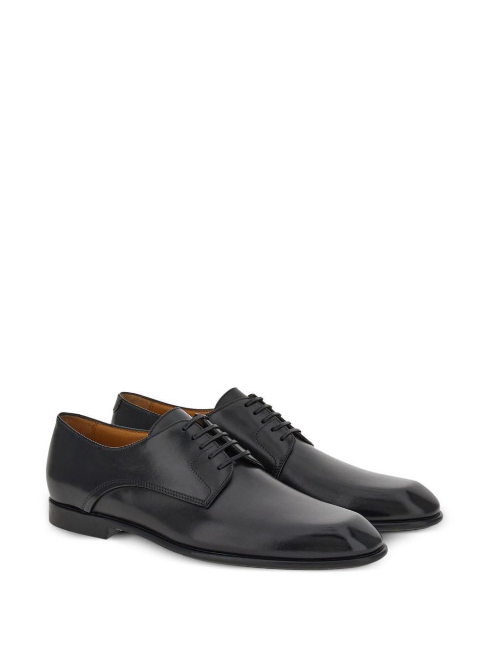 lace-up leather derby shoes Product Image