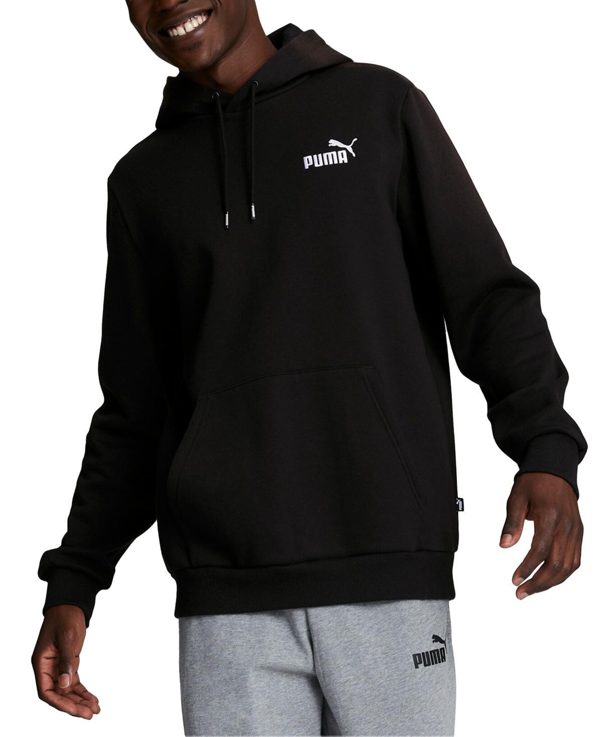 PUMA Mens Essential Small Logo Fleece Hoodie - Red/Black/White Product Image
