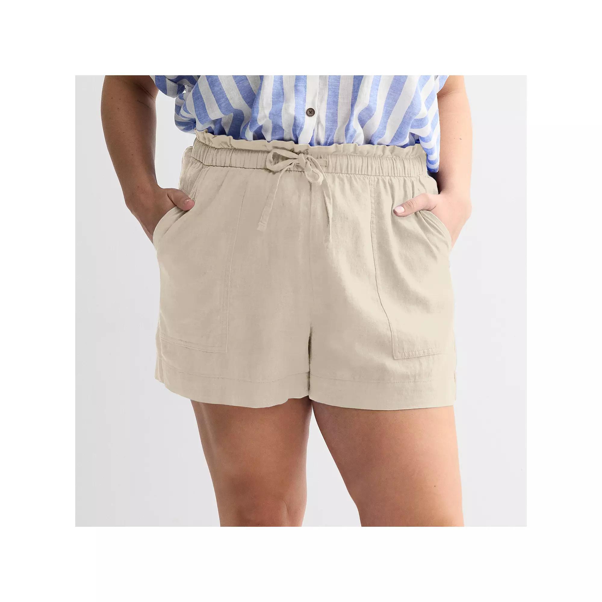 Plus Size Sonoma Goods For Life® Femme Shorts, Women's, Size: 3XL, Odell Beige Product Image