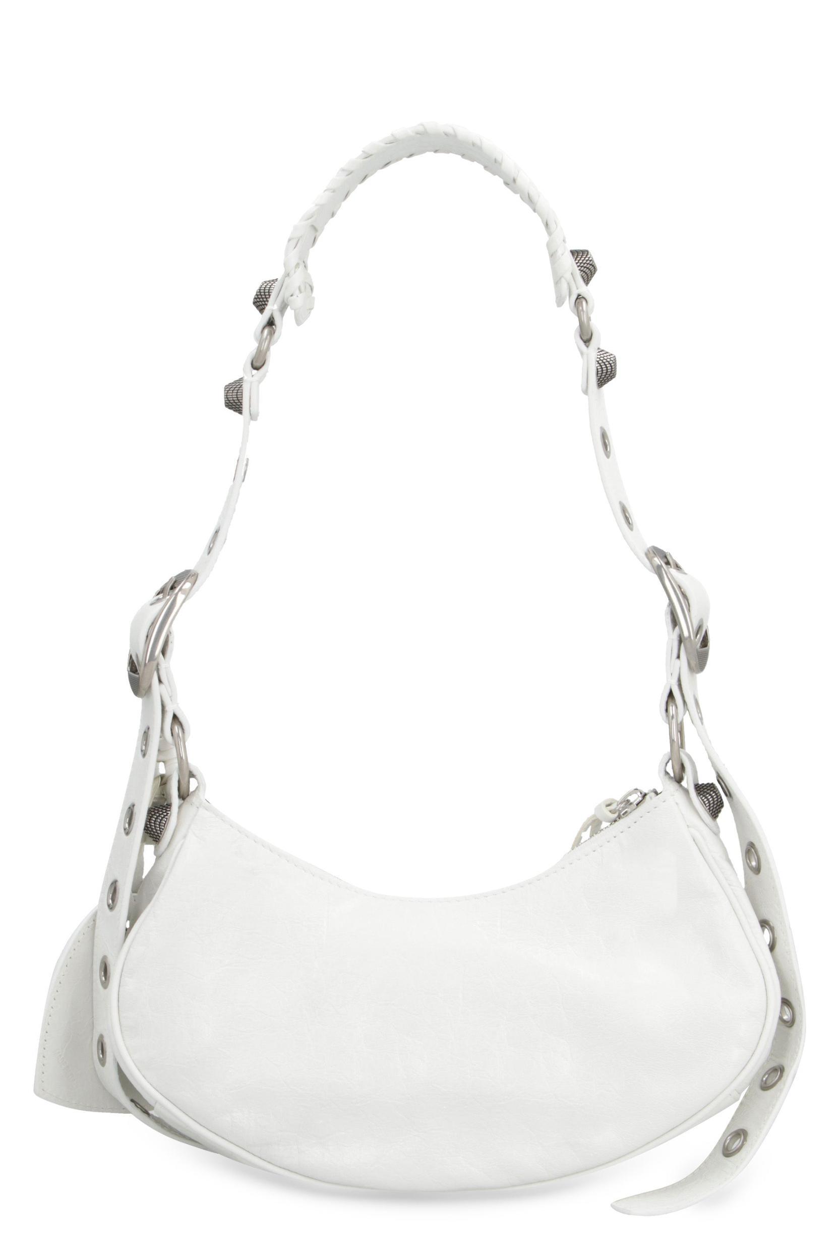 BALENCIAGA Le Cagole Xs Leather Shoulder Bag In Blue Product Image