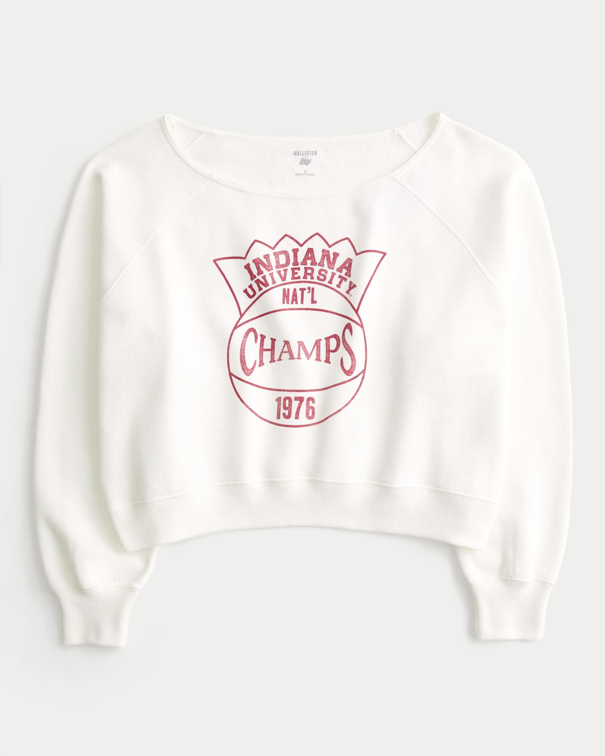 Easy Off-the-Shoulder NYC Graphic Sweatshirt Product Image
