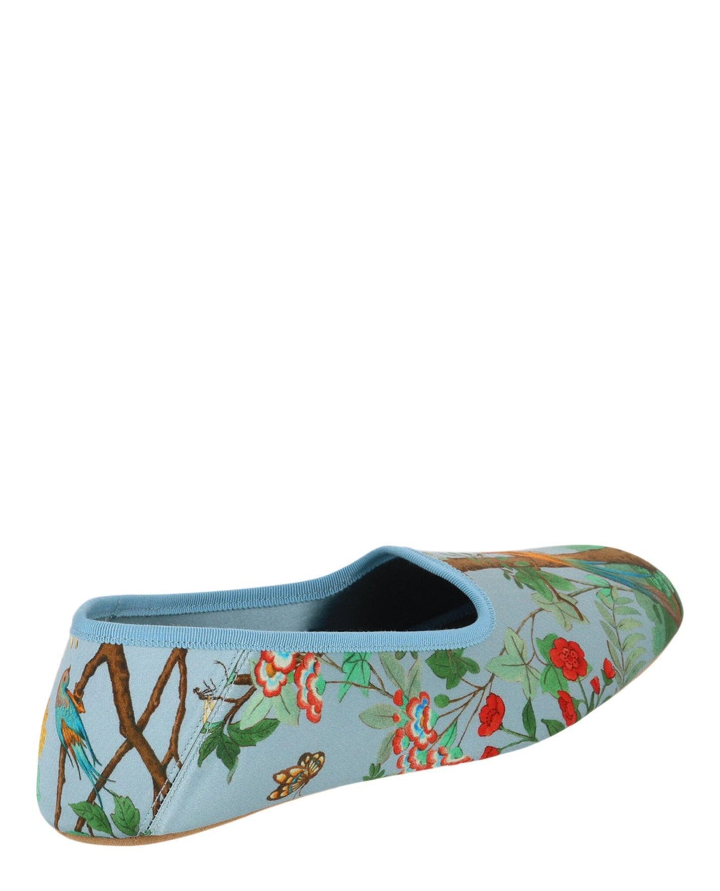Gucci Satin Voyage Tian Printed Slippers Product Image