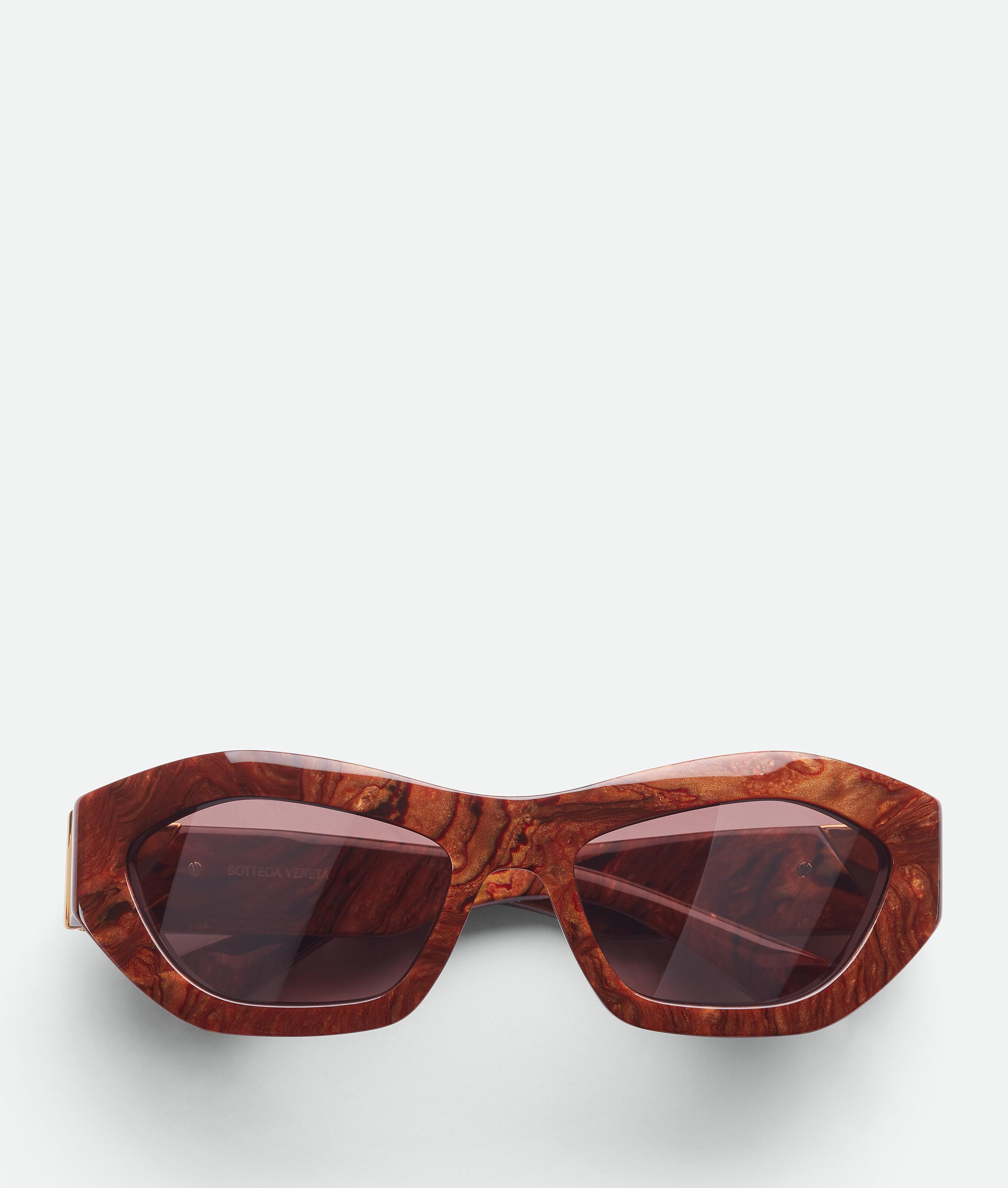 Women's Angle Hexagonal Sunglasses in Black / Grey Product Image
