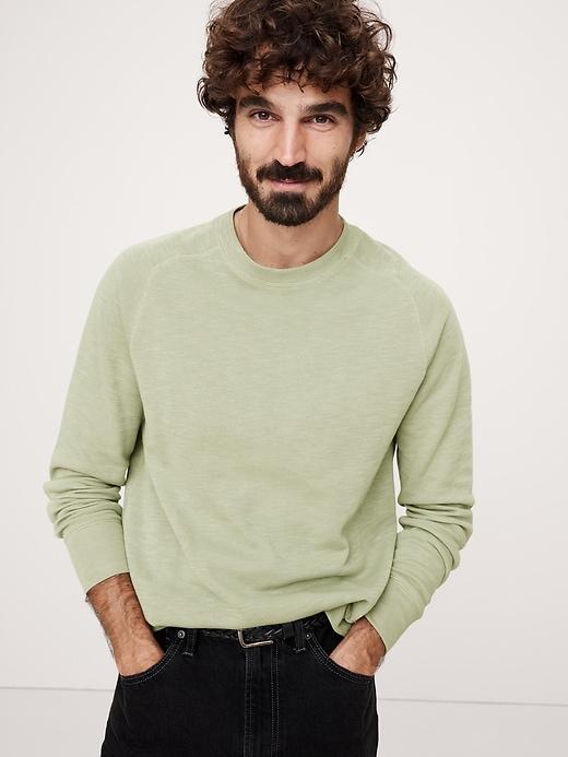 Slub Double-Knit Crew-Neck T-Shirt Product Image