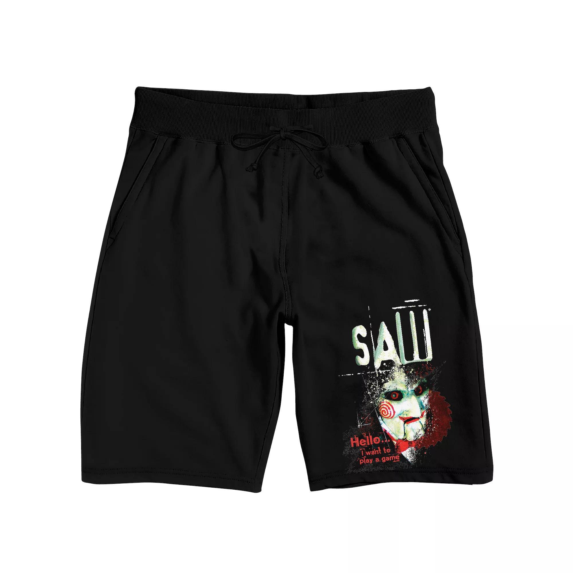 Men's Saw 9-in. Sleep Shorts, Size: Small, Black Product Image