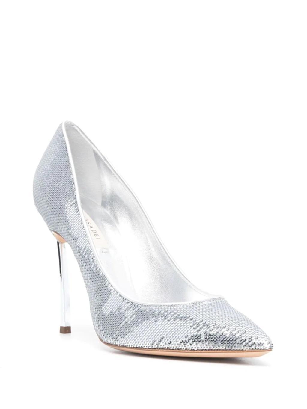 CASADEI Blade 115mm Pumps In Silver Product Image
