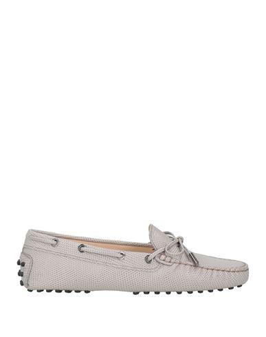 TOD'S Woman Loafers Light Grey Size 7 Leather Product Image