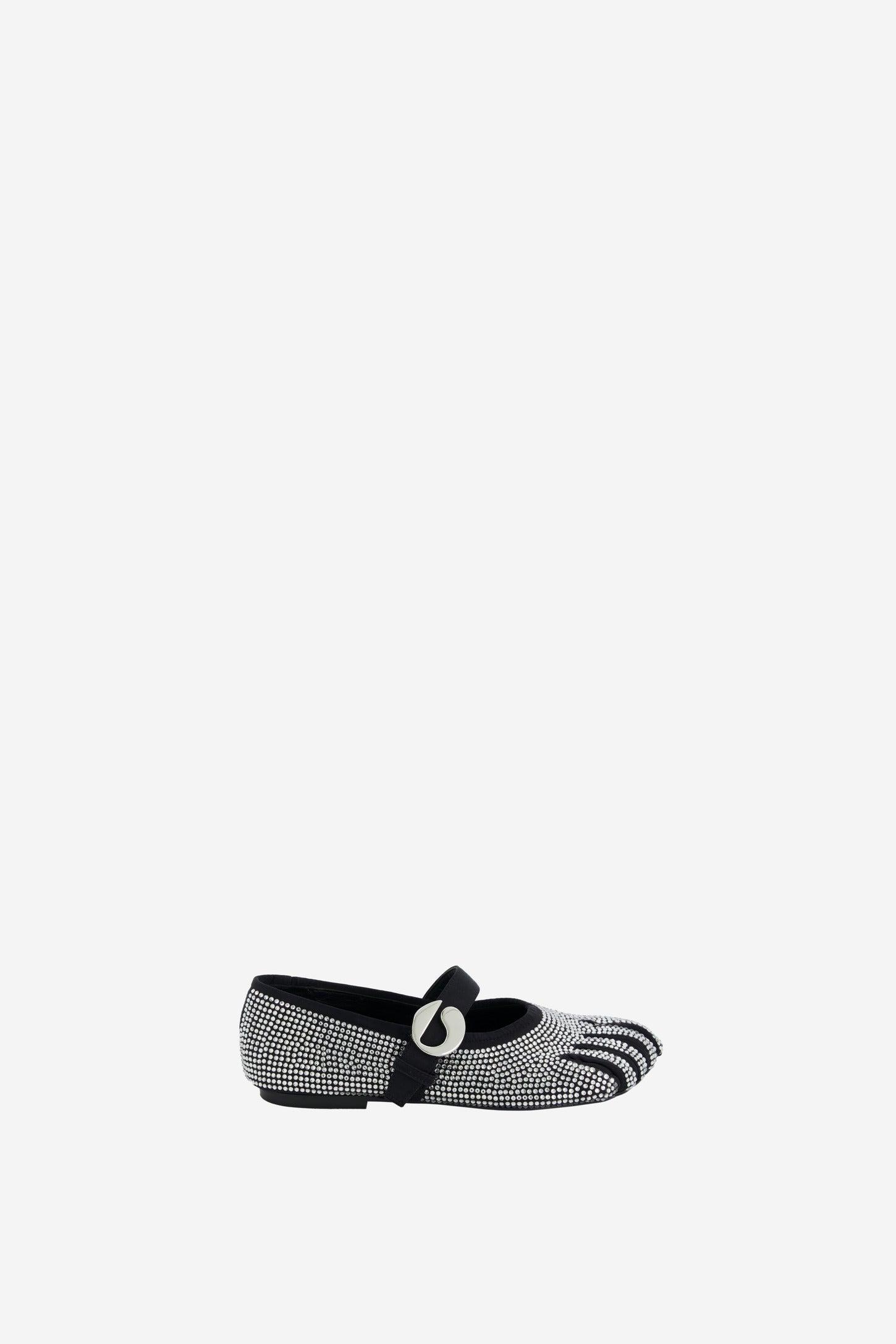 Crystal-Embellished Five-Toe Ballerina Belt Flat Product Image