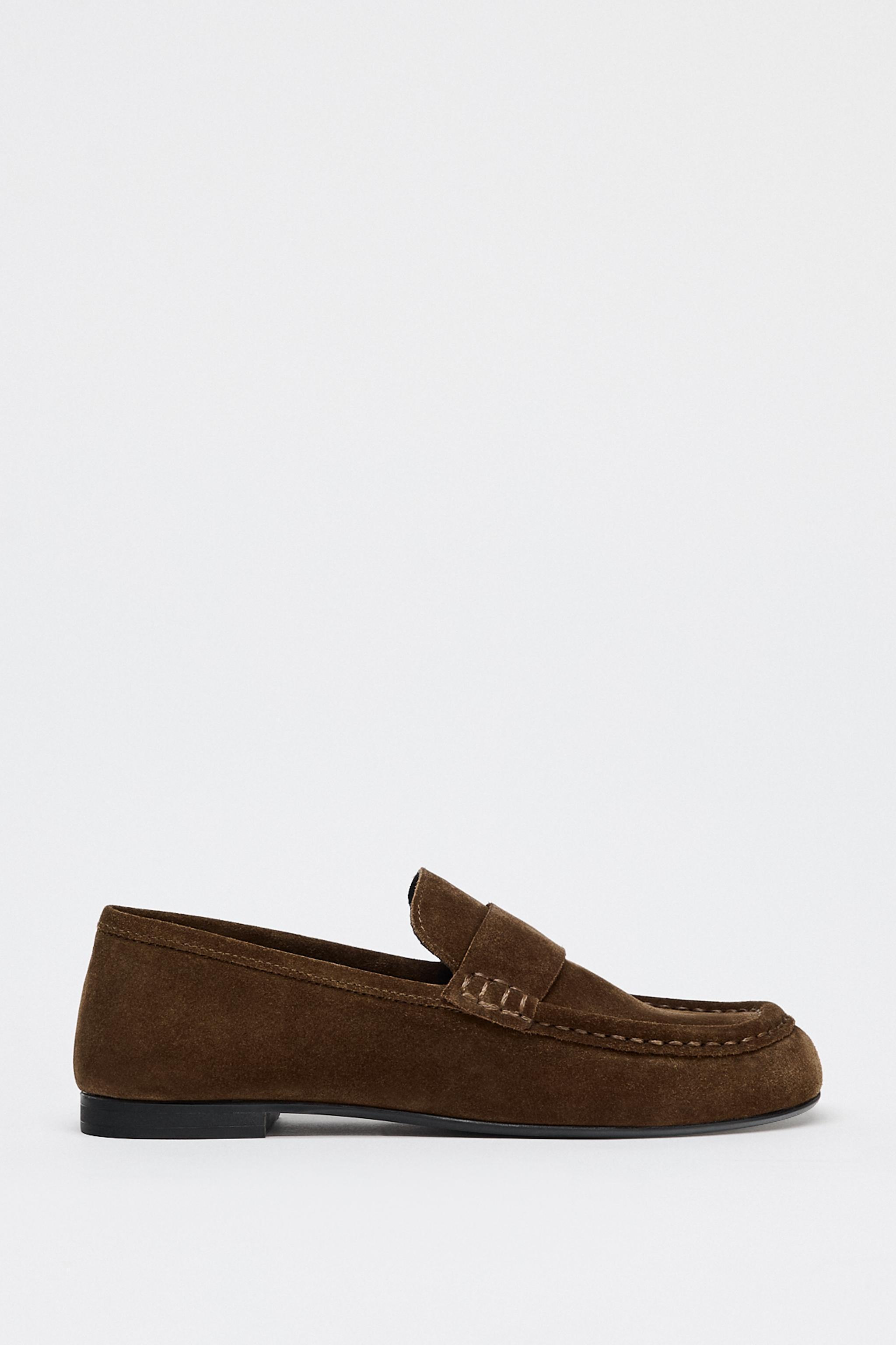 SUEDE PENNY LOAFERS Product Image