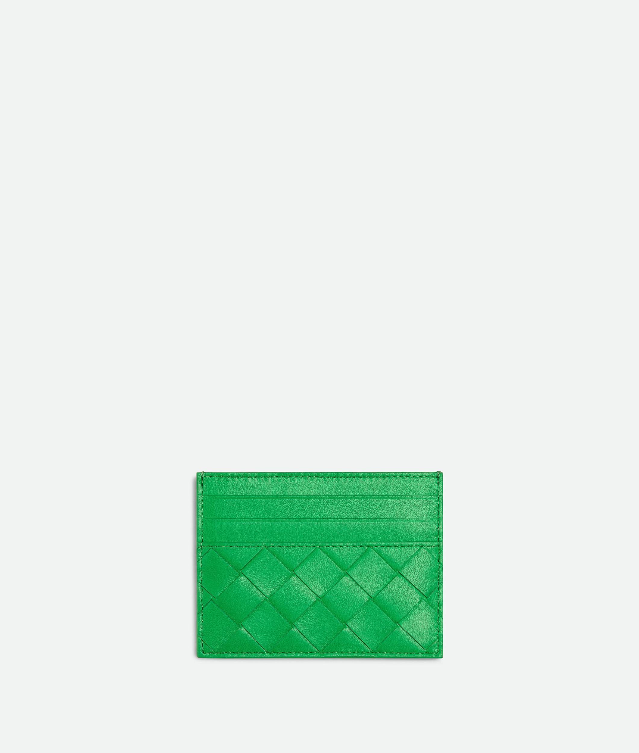 Women's Intrecciato Credit Card Case in Parakeet Product Image