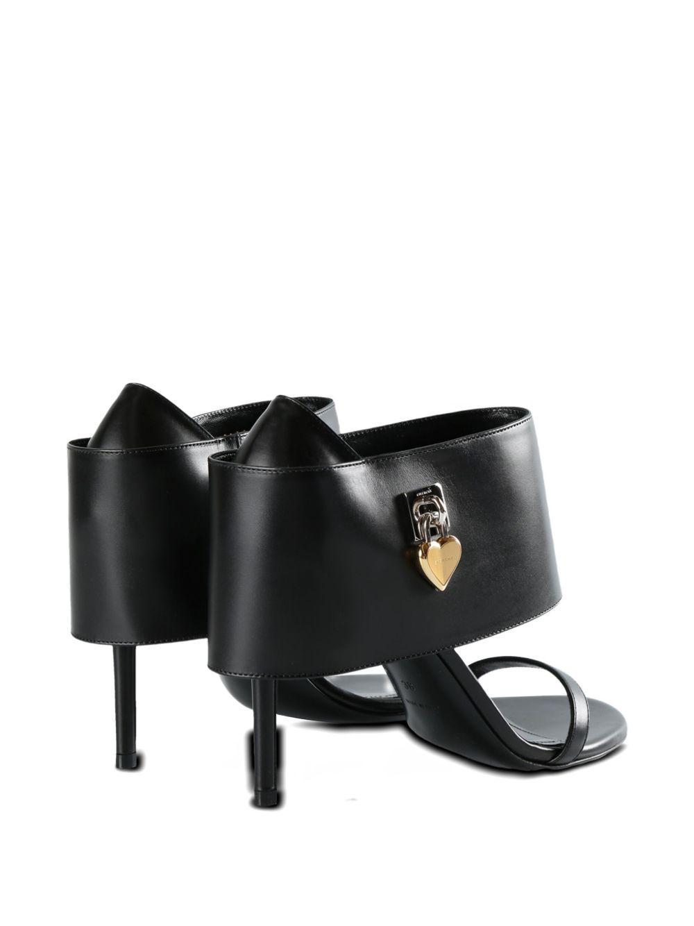 leather heeled sandals  Product Image