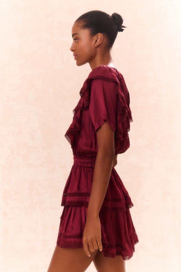 Natasha Ruffle Mini Dress Product Image
